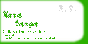 mara varga business card